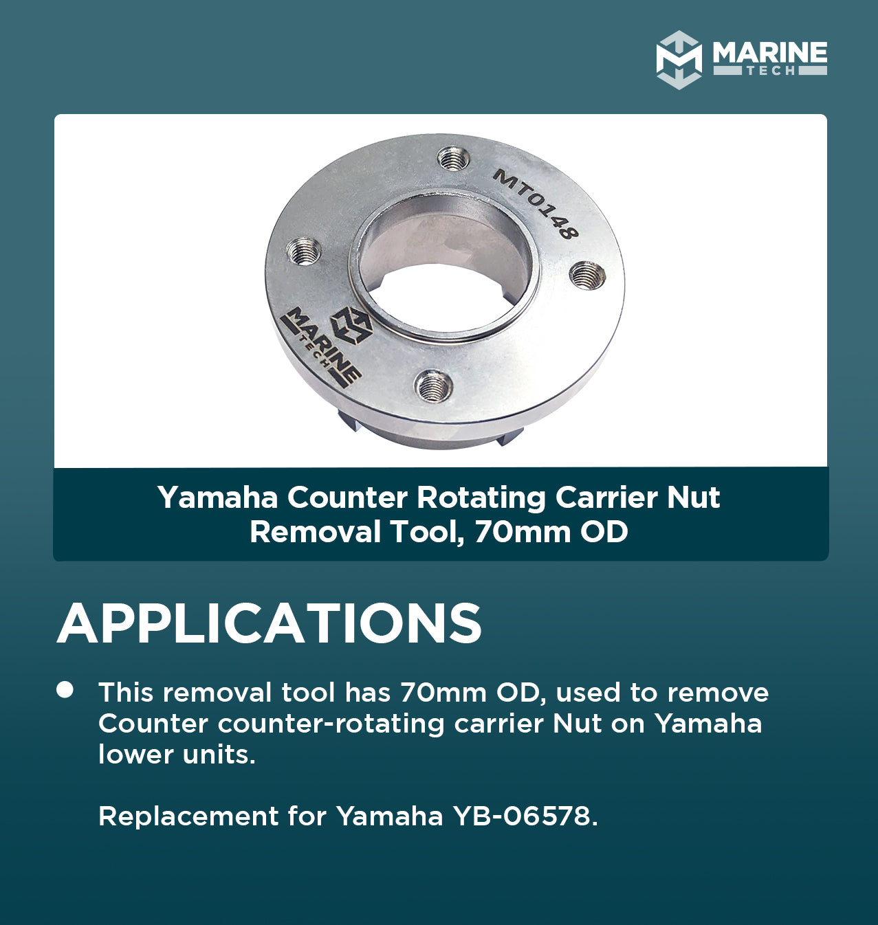 Marine Tech Tools Yamaha Counter Rotating Carrier Nut, Replaces YB