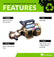 Portable Oil Transfer Gear Pump 25gpm