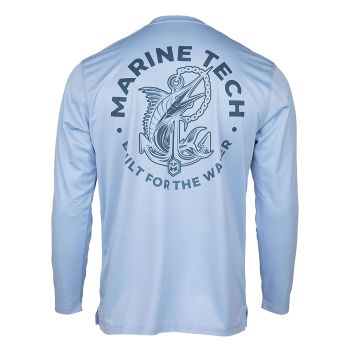 Marine Tech Long Sleeve Anchor Design Blue