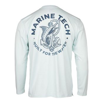 Marine Tech Long Sleeve Anchor Design Seafoam