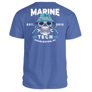 100% Cotton, Skull, Heavy Weight, Blue