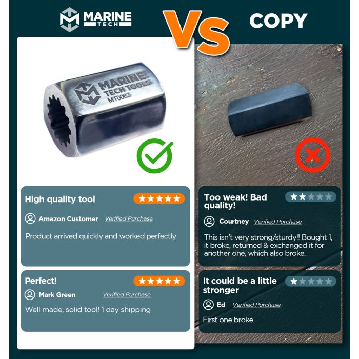 Marine Tech Tools Alpha 1 Driver Shaft Adapter 91-56775T, Fits