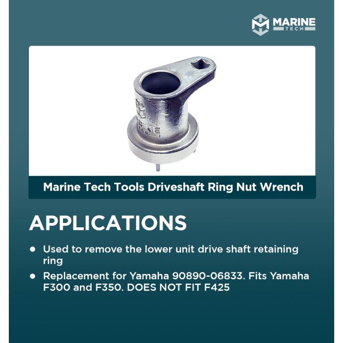 Marine Tech Tools Drive Shaft Nut Wrench, Fits Yamaha F300 and F350