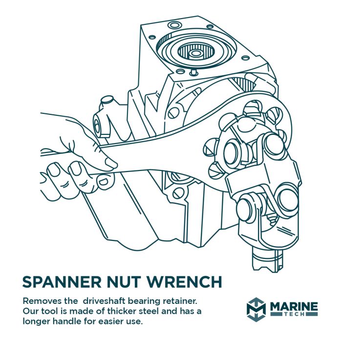 Drive Spanner Wrench And Bearing Carrier Nut Tools For Mercruiser Alpha1 Gen 2 - View #13