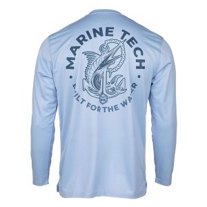 Marine Tech Long Sleeve Anchor Design Blue