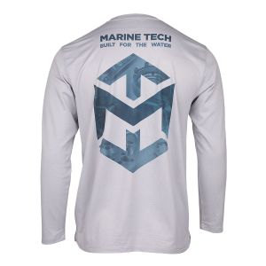 Marine Tech Long Sleeve MT Logo Design Silver